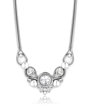 Stainless steel necklace with Swarovski crystals